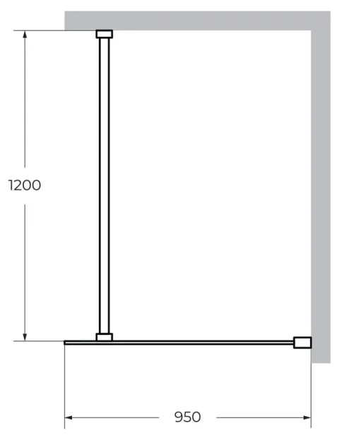Душевая перегородка Cezares Liberta L-1 95×120