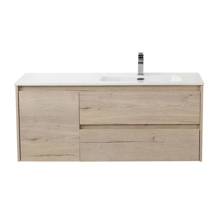 Тумба Kraft 120, подвесная, с ящиками, высота 50 см (KRAFT-1200-2C-1A-SO-RGB-R+BB1200ETL-R) BelBagno