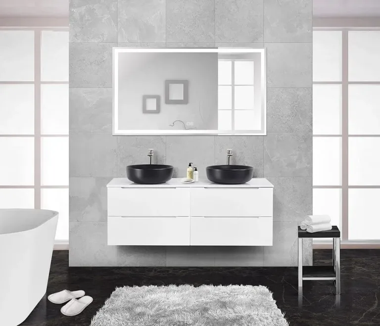 Тумба Etna 140 со столешницей, высота 50 см (ETNA-700-2C-SO-BO-P+EK-140-2-BL) BelBagno