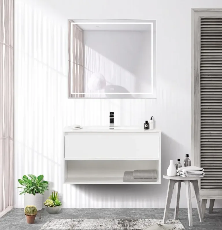 Зеркало Kraft 90×80, SPC-LED-TCH-WARM BelBagno